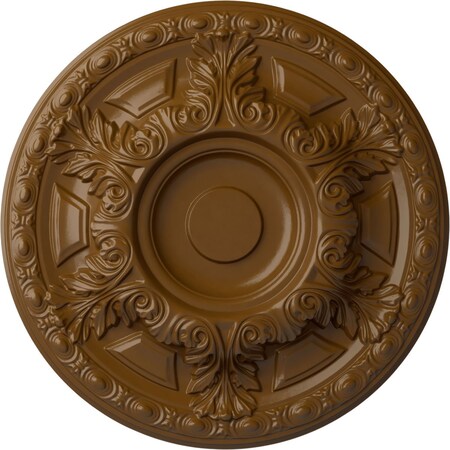 Ekena Millwork Granada Ceiling Medallion (Fits Canopies up to 7 1/8"), 23 1/2"OD x 2 3/4"P, Smokey Topaz CM24GASTF